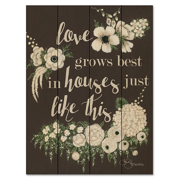 Love Grows 12" X 16" Wood Pallet Wall Art 3 Love Grows 12" X 16" Wood Pallet Wall Art