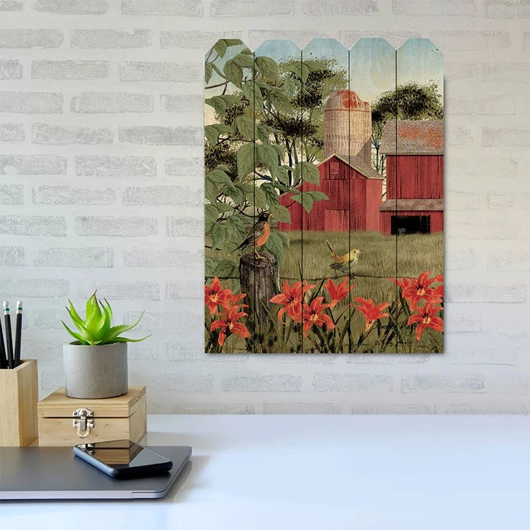 Summer Days 9" X 12" Wood Picket Wall Art 4 Summer Days 9" X 12" Wood Picket Wall Art - Image 2