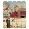 Winter Friends 9" X 12" Wood Picket Wall Art -Courtside Market 796675 cc441a24 5c96 4e01 aa03 dcad35216c1c