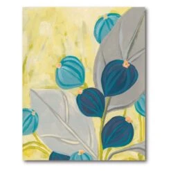 Contemporary Leaves I 30" X 40" Gallery-Wrapped Canvas Wall Art