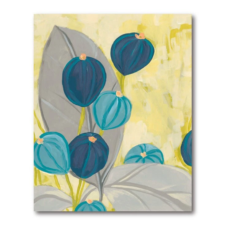 Contemporary Leaves II 20" X 24" Gallery-Wrapped Canvas Wall Art 3 Contemporary Leaves II 20" X 24" Gallery-Wrapped Canvas Wall Art