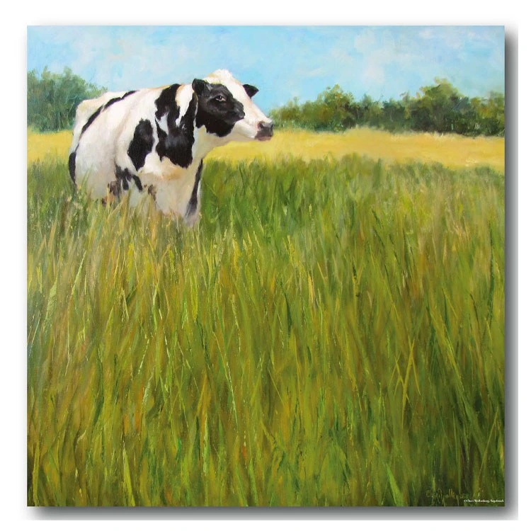 Holstein Outstanding In Her Field 24" X 24" Gallery-Wrapped Canvas Wall Art 3 Holstein Outstanding In Her Field 24" X 24" Gallery-Wrapped Canvas Wall Art