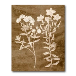Botanical In Taupe I 30" X 40" Gallery-Wrapped Canvas Wall Art