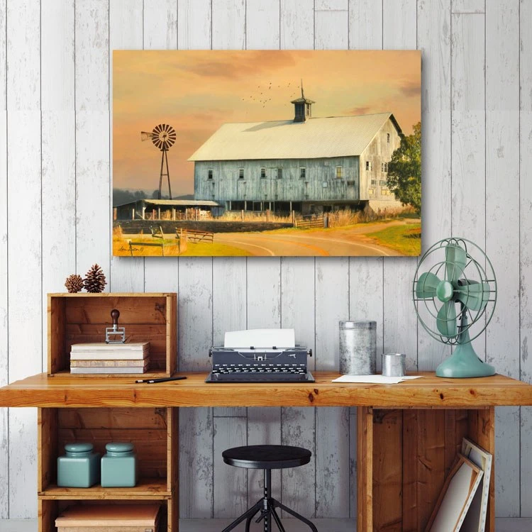Barn On The Curve 24" X 36" Gallery-Wrapped Canvas Wall Art 4 Barn On The Curve 24" X 36" Gallery-Wrapped Canvas Wall Art - Image 2
