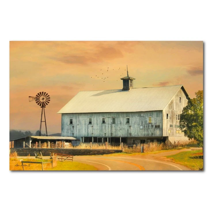 Barn On The Curve 24" X 36" Gallery-Wrapped Canvas Wall Art 3 Barn On The Curve 24" X 36" Gallery-Wrapped Canvas Wall Art