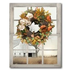 Fall Window View I 30" X 40" Gallery-Wrapped Canvas Wall Art