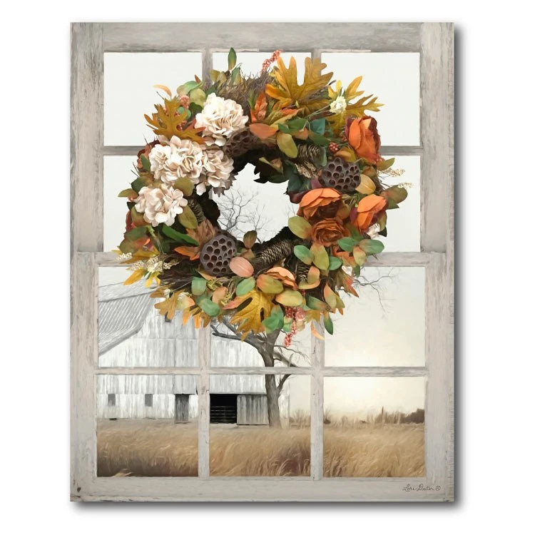 Fall Window View I 30" X 40" Gallery-Wrapped Canvas Wall Art 3 Fall Window View I 30" X 40" Gallery-Wrapped Canvas Wall Art