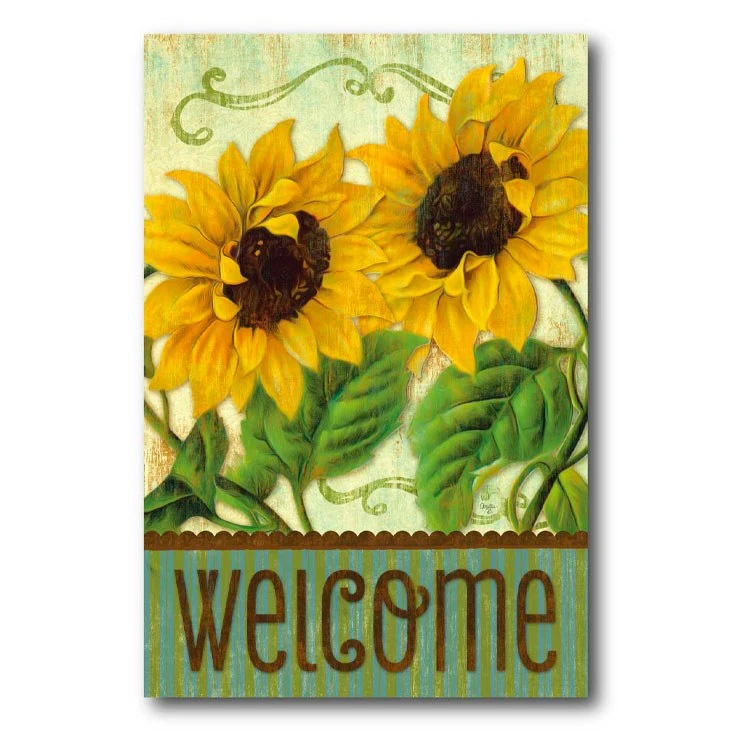 Sunflower Welcome 24" X 36" Gallery-Wrapped Canvas Wall Art 3 Sunflower Welcome 24" X 36" Gallery-Wrapped Canvas Wall Art