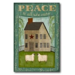 Peace House 12" X 18" Gallery-Wrapped Canvas Wall Art