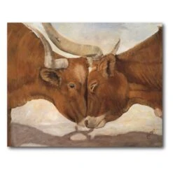 Hook 'Em Horns II 16" X 20" Gallery-Wrapped Canvas Wall Art