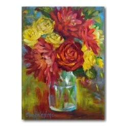 Autumn Floral 30" X 40" Gallery-Wrapped Canvas Wall Art