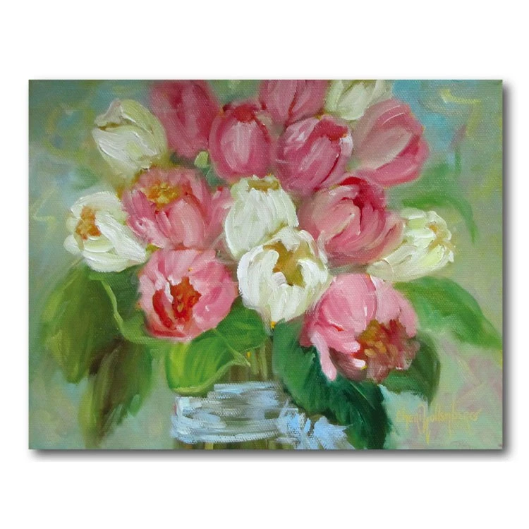 Pink Tulip 30" X 40" Gallery-Wrapped Canvas Wall Art 3 Pink Tulip 30" X 40" Gallery-Wrapped Canvas Wall Art