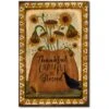 Thankful Grateful Blessed Fall Flag 24" X 36" Gallery-Wrapped Canvas Wall Art