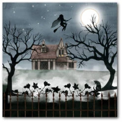 Harvest Moon II 30" X 30" Gallery-Wrapped Canvas Wall Art