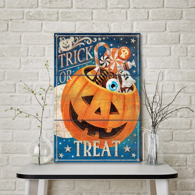 Trick Or Treat 18" X 26" Gallery-Wrapped Canvas Wall Art 4 Trick Or Treat 18" X 26" Gallery-Wrapped Canvas Wall Art - Image 2