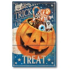 Trick Or Treat 18" X 26" Gallery-Wrapped Canvas Wall Art